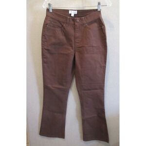 D & Co. Brown Twill High Rise Boot Cut Jeans Size 6